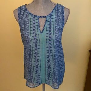 Blue and purple tank top size medium